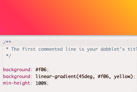 Dabblet – Interactive CSS Playground