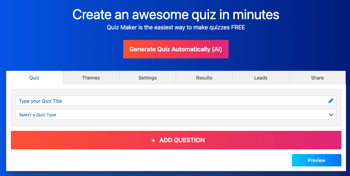 Quiz Maker – Create Engaging Quizzes Online